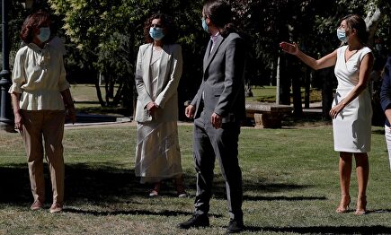 Carmen Calvo, María Jesús Montero, Yolanda Díaz y Pablo Iglesias | EFE