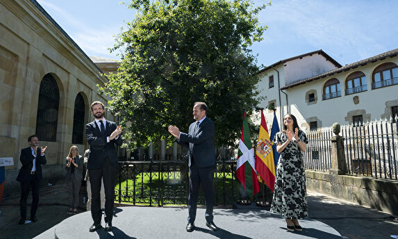Casado, Iturgaiz y Arrimadas este domingo. | David Mudarra