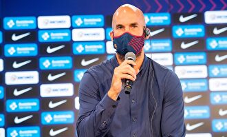 Nick Calathes, en su presentación con el Barcelona. | EFE