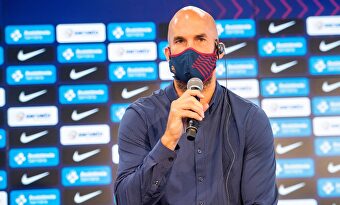 Nick Calathes, en su presentación con el Barcelona. | EFE