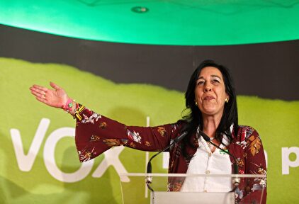 Martínez, durante la noche electoral. | EFE