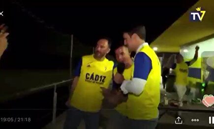 Nano Mesa se pasa de frenada en la celebración del Cádiz