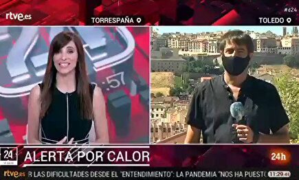 Un reportero de TVE, sobre el calor: "Devolvemos la conexión; tendrán cosas más importantes que contar"