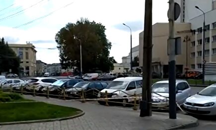 Plaza del Teatro de Lutsk, acordonada. | Imagen TV