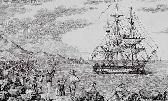 Ilustración de la corbeta en la que se llevó a cabo la Real Expedición Filantrópica de la Vacuna | Archivo