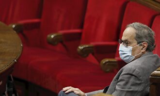 Torra, este miércoles en el Parlamento catalán | EFE