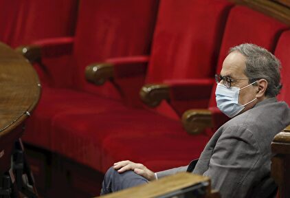 Torra, este miércoles en el Parlamento catalán | EFE