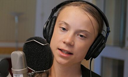 Greta Thunberg en un programa de radio | Twitter