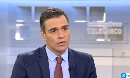 Pedro Sánchez en su entrevista en Telecinco. | TV