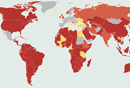 Mapa de restricciones. | Ministerio de Exteriores