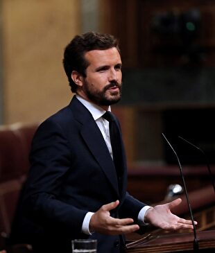 Pablo Casado, en el Congreso miércoles. | EFE