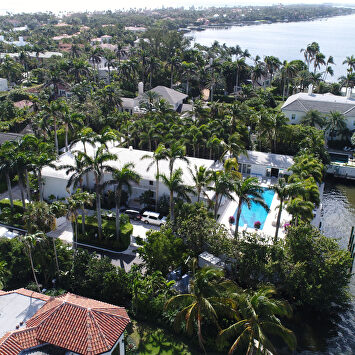 Vista aérea de la propiedad de Palm Beach | Alamy