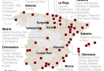 Situación de los rebrotes en España este jueves. | EFE