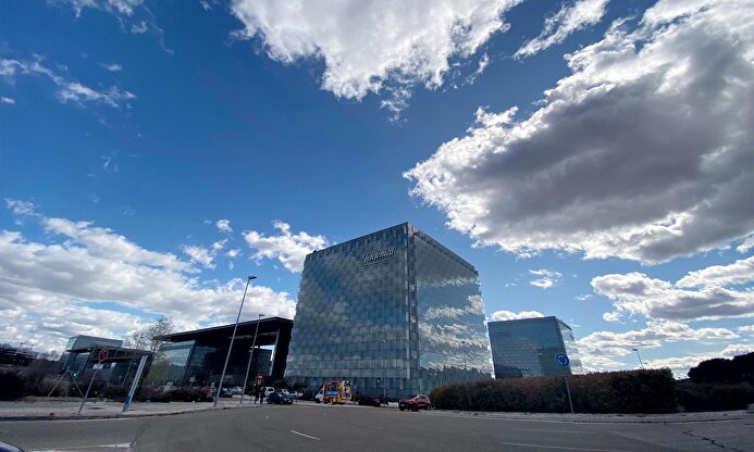 Edificio donde se encuentra la sede de Telefónica ubicada en Ronda de la comunicación, Madrid (España), a 6 de marzo de 2020 | Europa Press