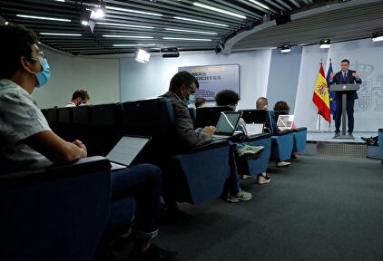 Sánchez, durante la rueda de prensa. | EFE