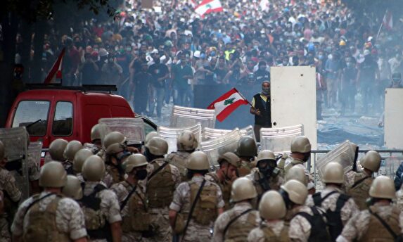 Jornada de protestas en Beirut. | EFE