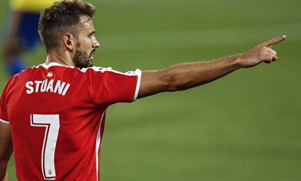 Un tanto de Cristhian Stuani hunde al Almería en el primer duelo del 'playoff' | Cordon Press