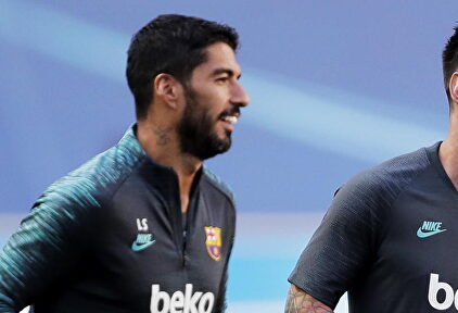 Luis Suárez y Lionel Messi, en el último entrenamiento previo al duelo contra el Bayern | EFE