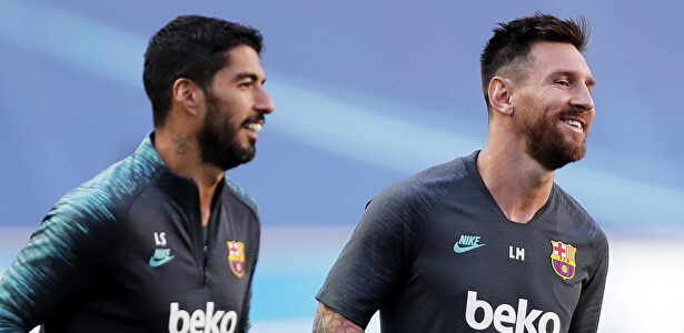 Leo Messi y Luis Suárez. | EFE
