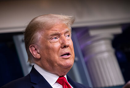 Trump, en una rueda de prensa en la Casa Blanca. | EFE