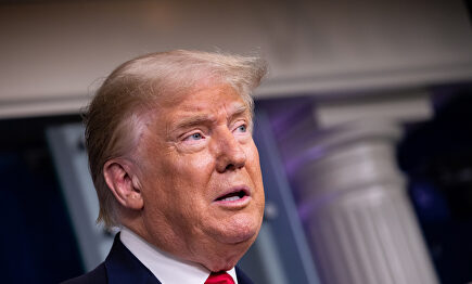 Trump, en una rueda de prensa en la Casa Blanca. | EFE