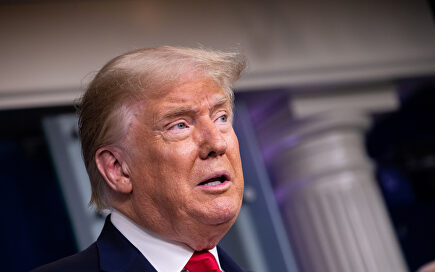 Donald Trump, en una rueda de prensa en la Casa Blanca. | EFE