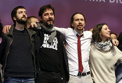 Del Olmo, Mayoral, Iglesias y Montero en una imagen de archivo. | Cordon Press