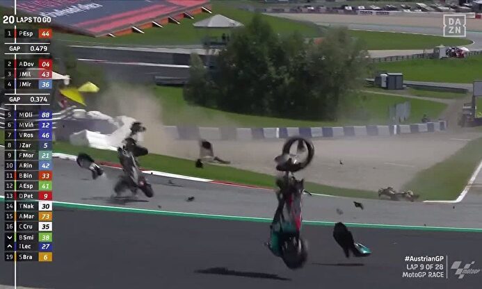 Trágico accidente en MotoGP: Viñales y Rossi se salvan de milagro