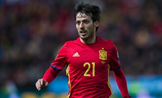 David Silva, en un partido con la selección española. | EFE