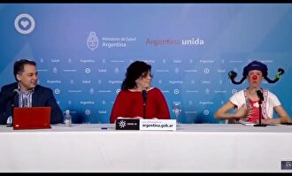 Argentina pone a una payasa en el reporte diario de víctimas del coronavirus