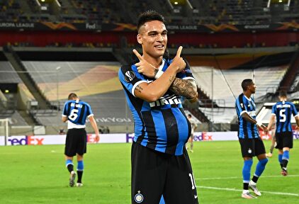 Lautaro Martínez celebra uno de sus dos goles al Shakhtar Donetsk. | EFE
