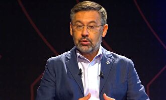 Josep María Bartomeu, durante la entrevista concedida a Barça TV.