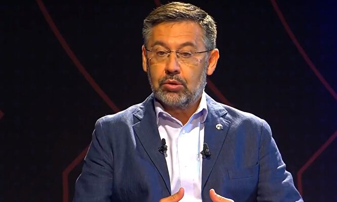 Josep María Bartomeu, durante la entrevista concedida a Barça TV.