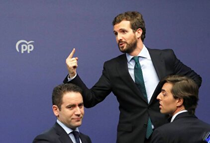 Pablo Casado, Teodoro García Egea y Pablo Montesinos en una imagen de archivo | EFE