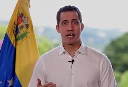 Juan Guaidó, en su mensaje de este miércoles. | Imagen TV