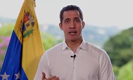 Juan Guaidó, en su mensaje de este miércoles. | Imagen TV