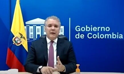 Iván Duque, en el foro organizado por la Fundación Internacional para la Libertad (FIL). | Imagen TV