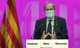 Torra, en un momento de su comparecencia. | EFE