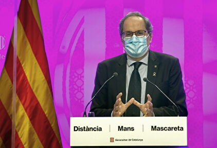 Torra, en un momento de su comparecencia. | EFE