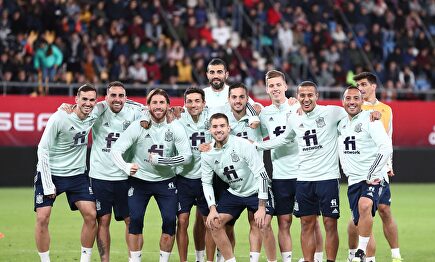 Los jugadores de la selección española. | Finetwork