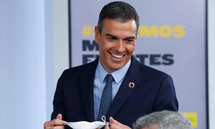 Pedro Sánchez en una rueda de prensa tras el Consejo de Ministros. | EFE