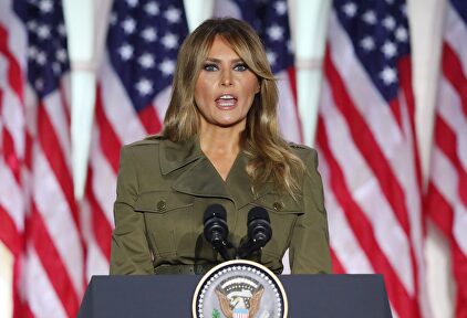 Melania Trump, en su discurso desde la Casa Blanca. | EFE