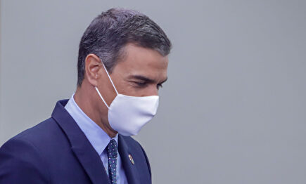 Pedro Sánchez, en una reciente comparecencia en Moncloa | Ricardo Rubio (Europa Press)