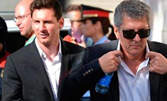 Leo Messi, junto a su padre, Jorge Messi. | Archivo