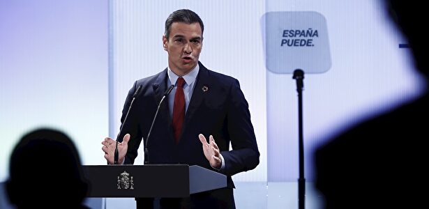 Pedro Sánchez, durante una conferencia en Casa de América | EFE
