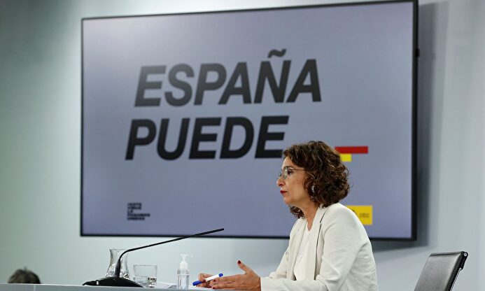 Montero, este martes en Moncloa. | EFE
