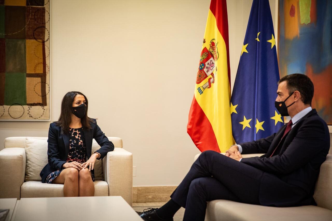 Sánchez y Arrimadas en su última reunión en Moncloa | Pedro Ruiz.