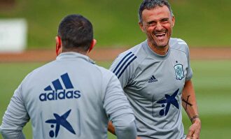 Luis Enrique, seleccionador español, no descarta a Adama para el partido ante Ucrania. | RFEF