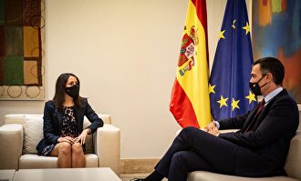 Sánchez y Arrimadas en su última reunión en Moncloa | Pedro Ruiz.