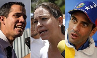 Juan Guaidó, María Corina Machado y Henrique Capriles.